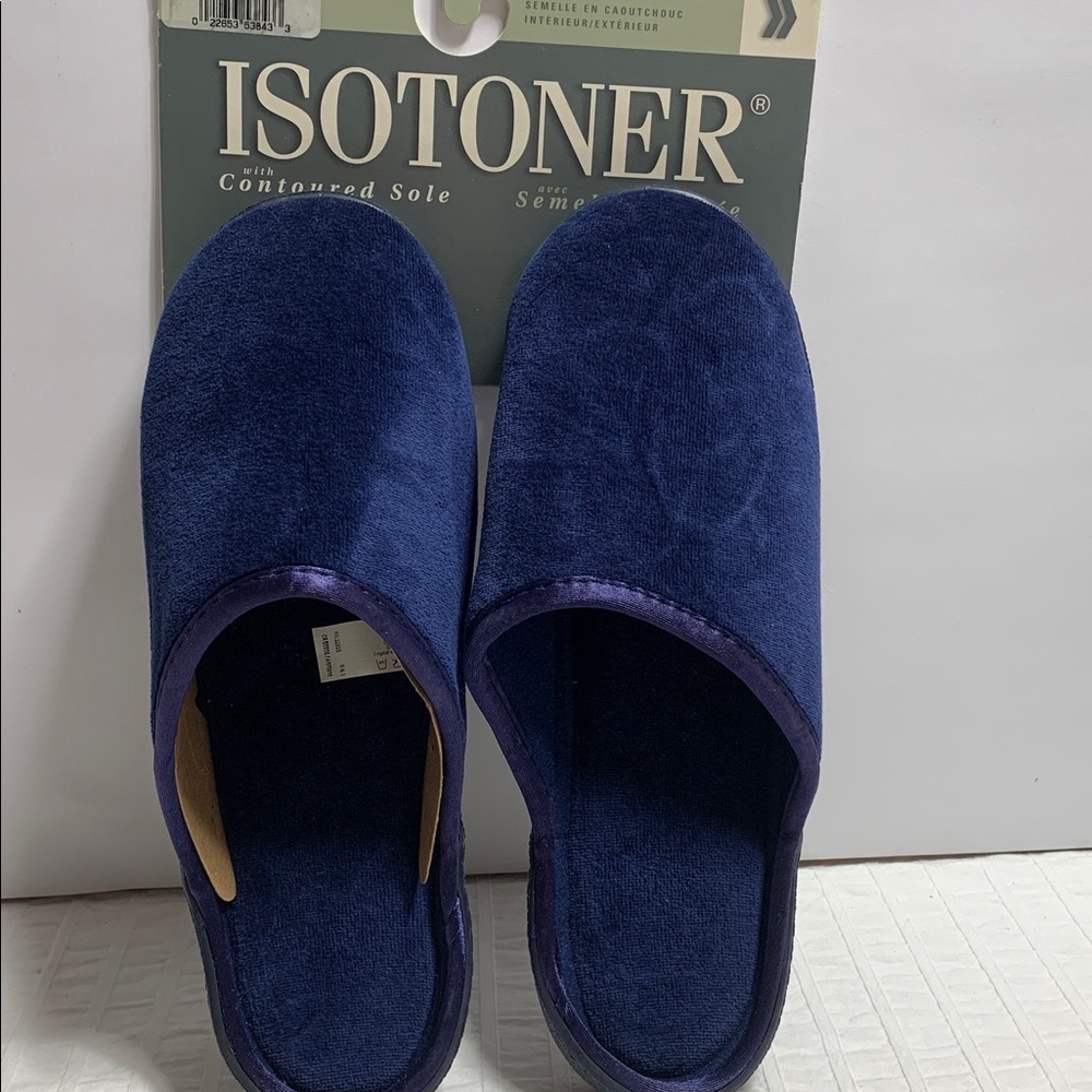 Wom XL Isotoner Classic Microterry Clog Slippers - Indoor/Outdoor Rubber Sole